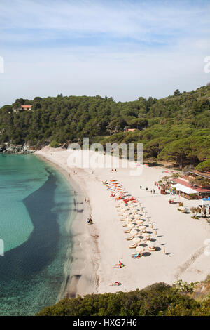 L'Europa, Italia, Toscana, Isola d'Elba, spiaggia di Fetovaia, paesaggio Foto Stock