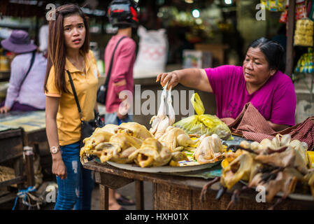Psar Nat, il mercato centrale, città di Battambang, Battambang Provincia, Cambogia, Asia Foto Stock
