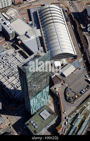 Vista aerea di Beetham Tower a Manchester, Regno Unito Foto Stock