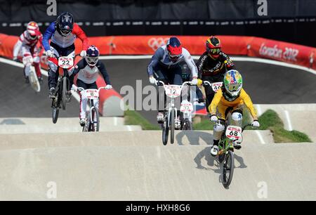 OLYMPIC WOMENS BMX GRAN BRETAGNA Stratford London Inghilterra 10 Agosto 2012 Foto Stock