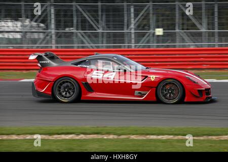 Auto rossa 54 Ferrari 599XX AUTO pista di Silverstone circuito di Silverstone SILVERSTONE INGHILTERRA 16 Settembre 2012 Foto Stock