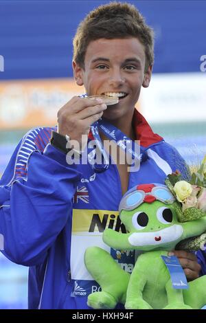 TOM DALEY (UK SALES SOLO) 10 metri piattaforma Roma Italia 21 luglio 2009 Foto Stock