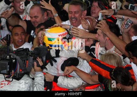 LEWIS HAMILTON MCLAREN MERCE Gran Premio del Brasile a Interlagos BRASILE 02 Novembre 2008 Foto Stock