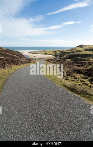Tolsta Beach, a nord Tolsta, isola di Lewis, Western Isles, Ebridi Esterne, Scotland, Regno Unito Foto Stock
