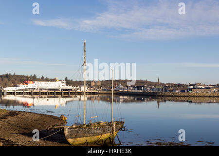 Caledonian Macbrayne Traghetti, il Loch Seaforth a Stornoway Harbour, isola di Lewis, Western Isles, Ebridi Esterne, Scotland, Regno Unito Foto Stock