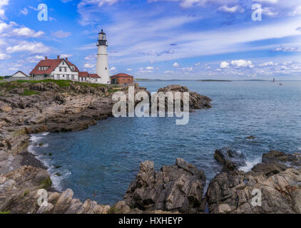 Portland Head Lighthouse Foto Stock