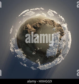 Sporco pianeta nello spazio Foto Stock