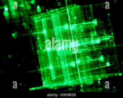 Cubi sfocata - abstract generati digitalmente immagine Foto Stock