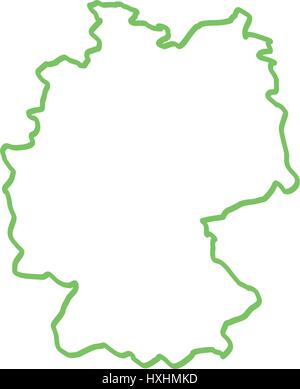 Mappa illustrata della Germania su sfondo bianco in vettore Illustrazione Vettoriale