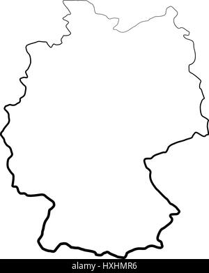 Mappa illustrata della Germania su sfondo bianco in vettore Illustrazione Vettoriale