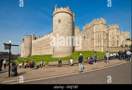 Castello di Windsor in Inghilterra. Foto Stock