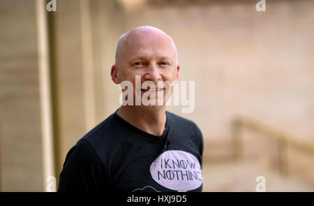 Oxford, Regno Unito. 28 Mar, 2017. Il Professor Marcus Du Sautoy a Worcester College Lecture Theatre per la Oxford Festival Letterario. Foto di Richard Cave 28.03. Credito: Richard Cave/Alamy Live News Foto Stock