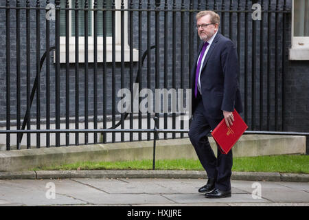 Londra, Regno Unito. 29 Mar, 2017. David Mundell MP, Segretario di Stato per la Scozia, arriva al 10 di Downing Street per una riunione del gabinetto in anticipo l'attivazione dell'articolo 50 dal primo ministro Theresa Maggio a nome del governo britannico per iniziare il Regno Unito il ritiro dall'Unione europea. Credito: Mark Kerrison/Alamy Live News Foto Stock