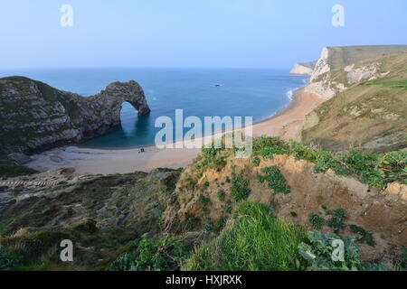 Durdle porta nelle vicinanze Lulworth in Dorset, Inghilterra. Foto Stock