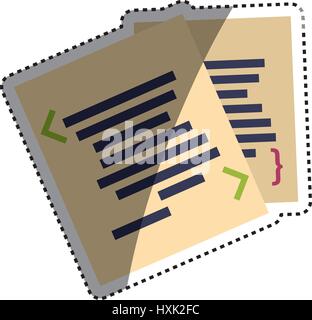 Calcolatore memorizzazione del codice Illustrazione Vettoriale