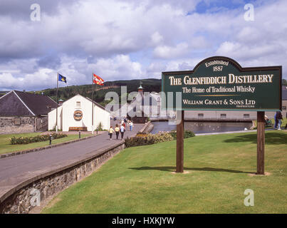 La distilleria di Glenfiddich, Dufftown, murene, Scotland, Regno Unito Foto Stock