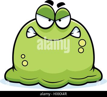 Un cartoon illustrazione di un booger cercando arrabbiato. Illustrazione Vettoriale