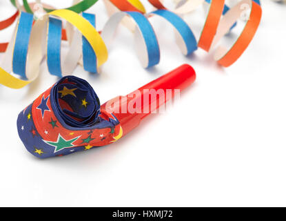 Parte del ventilatore a tromba con streamers Foto Stock