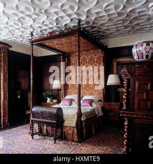 In stile vittoriano in camera da letto. Foto Stock