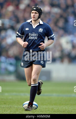 SIMON TAYLOR SCOZIA & EDINBURGH RUGBY MURRAYFIELD EDIMBURGO 16 Febbraio 2003 Foto Stock