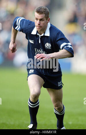 CHRIS PATERSON SCOZIA & EDINBURGH RUGBY MURRAYFIELD EDIMBURGO 16 Febbraio 2003 Foto Stock