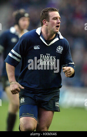 BRENDAN LANEY SCOZIA & EDINBURGH RUGBY MURRAYFIELD EDIMBURGO 20 Febbraio 2003 Foto Stock