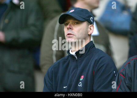 CLIVE WOODWARD INGHILTERRA RU COACH TWICKENHAM Londra Inghilterra 15 Febbraio 2003 Foto Stock