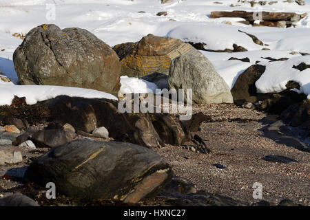 Pietre in inverno Foto Stock