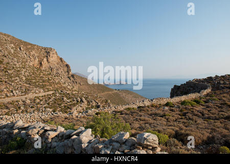 Tilos isola, Dodekanes, Griechenland Foto Stock
