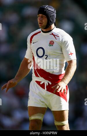 STEVE BORTHWICK INGHILTERRA & bagno RU TWICKENHAM Londra Inghilterra 04 Agosto 2007 Foto Stock