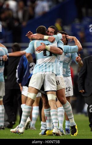 J LEGUIZAMON & LUCAS OSTIGLIA FRANCIA V ARGENTINA STADE Francia Parigi Francia 07 Settembre 2007 Foto Stock