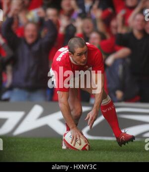 SHANE WILLIAMS punteggi 1A PROVARE IL GALLES V SCOZIA Millennium Stadium Cardiff Galles 09 Febbraio 2008 Foto Stock