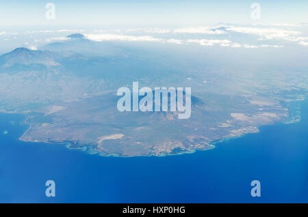 Vista aerea di baluran national park in java indonesia Foto Stock