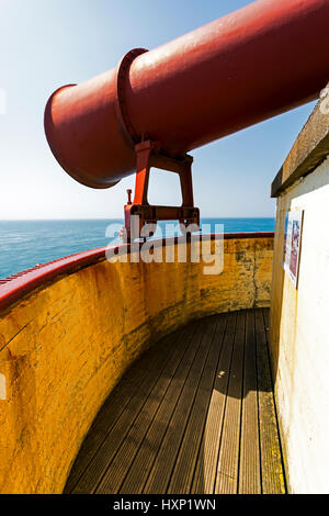 La sirena antinebbia a Mull of Galloway, Dumfries and Galloway, Scotland, Regno Unito Foto Stock