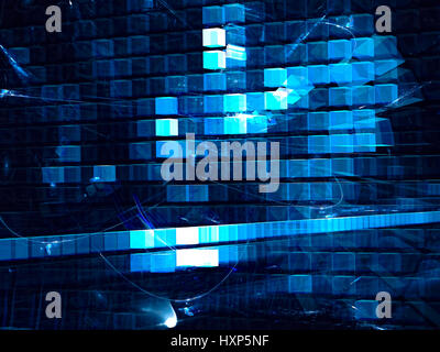 Cubi di caos - abstract generati digitalmente immagine Foto Stock