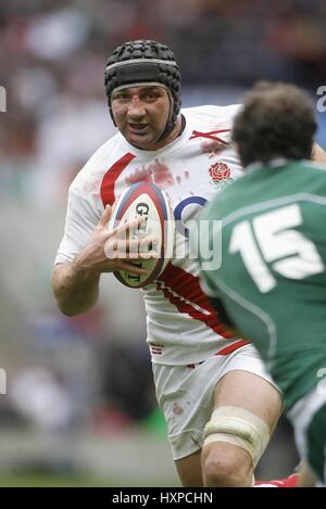 STEVE BORTHWICK INGHILTERRA & bagno RU TWICKENHAM Londra Inghilterra 15 Marzo 2008 Foto Stock