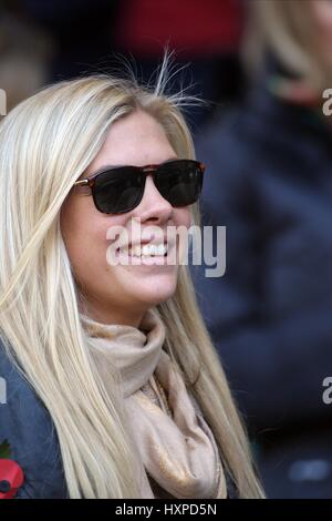 CHELSY DAVY principe Harry la fidanzata a Twickenham MIDDLESEX INGHILTERRA 07 Novembre 2009 Foto Stock