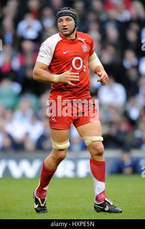 STEVE BORTHWICK INGHILTERRA & SARACENI TWICKENHAM Londra Inghilterra 08 Novembre 2008 Foto Stock