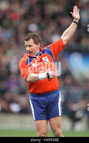 NIGEL OWENS IRB RUGBY ARBITRO TWICKENHAM MIDDLESEX INGHILTERRA 22 Novembre 2008 Foto Stock