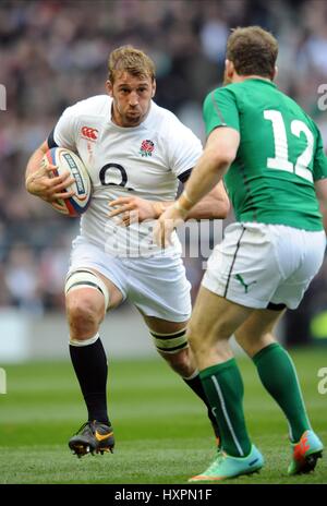 CHRIS ROBSHAW GORDON D'Arcy INGHILTERRA ARLECCHINI RU INGHILTERRA & ARLECCHINI RU TWICKENHAM Londra Inghilterra 22 Febbraio 2014 Foto Stock