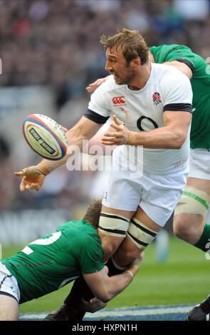 CHRIS ROBSHAW GORDON D'Arcy INGHILTERRA ARLECCHINI RU INGHILTERRA & ARLECCHINI RU TWICKENHAM Londra Inghilterra 22 Febbraio 2014 Foto Stock