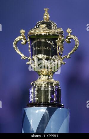 La WEBB ELLIS CUP LA COPPA DEL MONDO DI RUGBY la Coppa del Mondo di rugby Twickenham Londra Inghilterra 18 Settembre 2015 Foto Stock