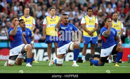 SAMOA SIVA TAU SAMOA SAMOA VILLA PARK Birmingham Inghilterra 26 Settembre 2015 Foto Stock