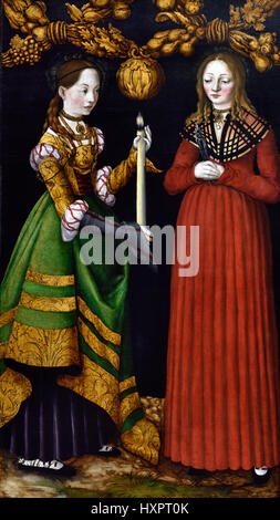 Santi Genevieve e Apollonia 1506 Lucas Cranach il Vecchio 1472 - 1553 il tedesco in Germania Foto Stock