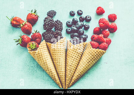 Le sane coni gelato, vista aerea Foto Stock