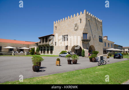 Parador de Baiona Baiona, Pontevedra, Galizia, Spagna, Europa Foto Stock