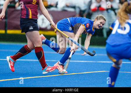 Immagini da The Varsity 2017 Donna match tra Cardiff incontrato Università v Bath University, a Cyncoed Campus, 29 marzo 2017 Foto Stock