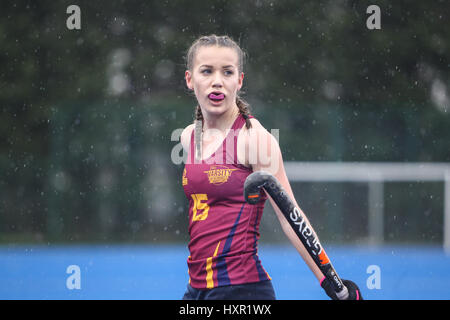 Immagini da The Varsity 2017 Donna match tra Cardiff incontrato Università v Bath University, a Cyncoed Campus, 29 marzo 2017 Foto Stock