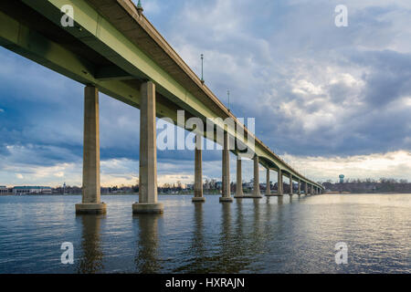 L'Accademia Navale ponte sopra il fiume Severn, in Annapolis, Maryland. Foto Stock