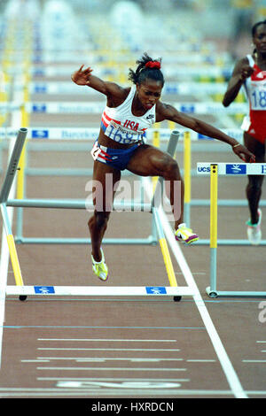 GAIL DEVERS 0LYMPIC 100 m Ostacoli Finale 14 Agosto 1992 Foto Stock